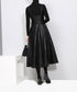 black midi sleeveless dress
